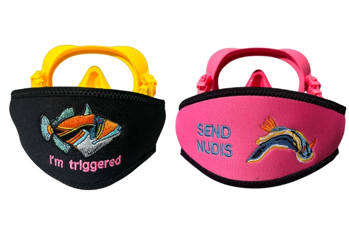 liquid scuba mask strap says i'm triggered